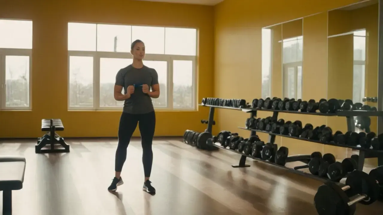 Gimnasio amplio, luz, músculo y profundidad