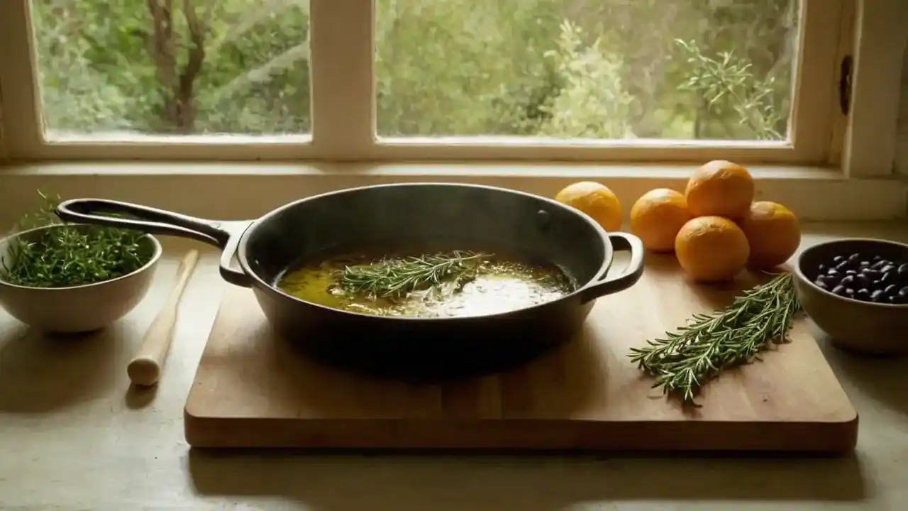 Luz natural ilumina cocina rústica y fresca