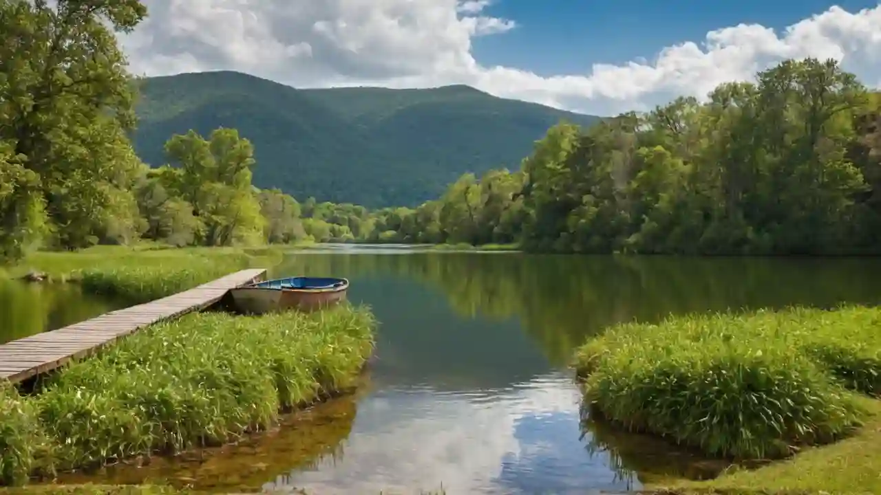Tranquila naturaleza, reflejos y calma