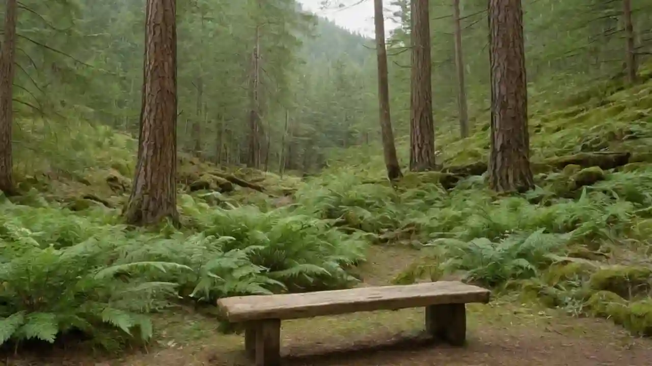 Bosque sereno, luz y quietud