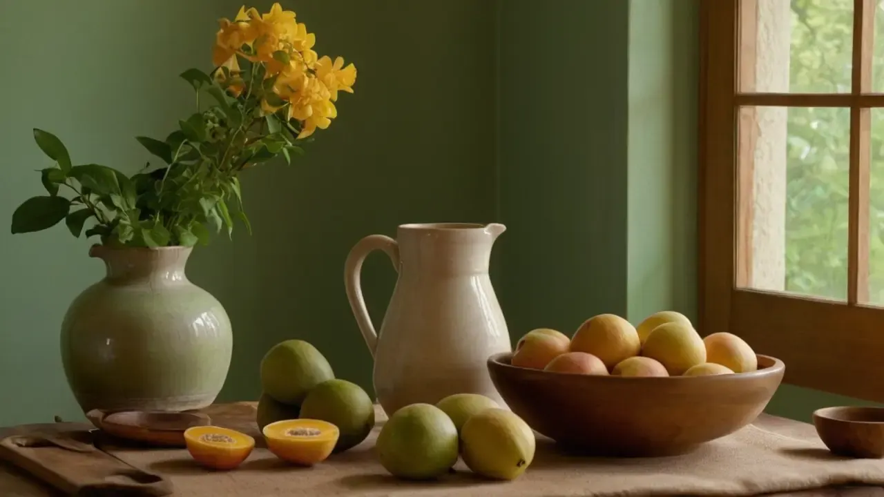 Luz cálida ilumina una cocina tranquila