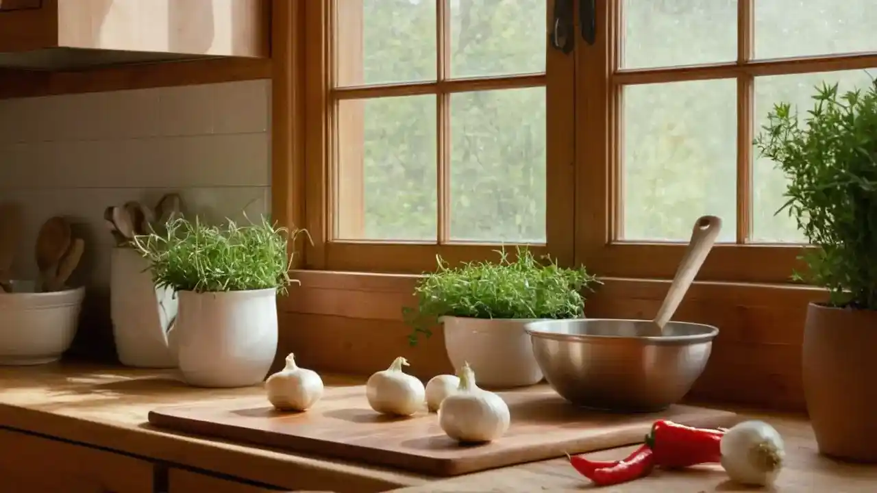 Luz cálida crea atmósfera doméstica y colorida