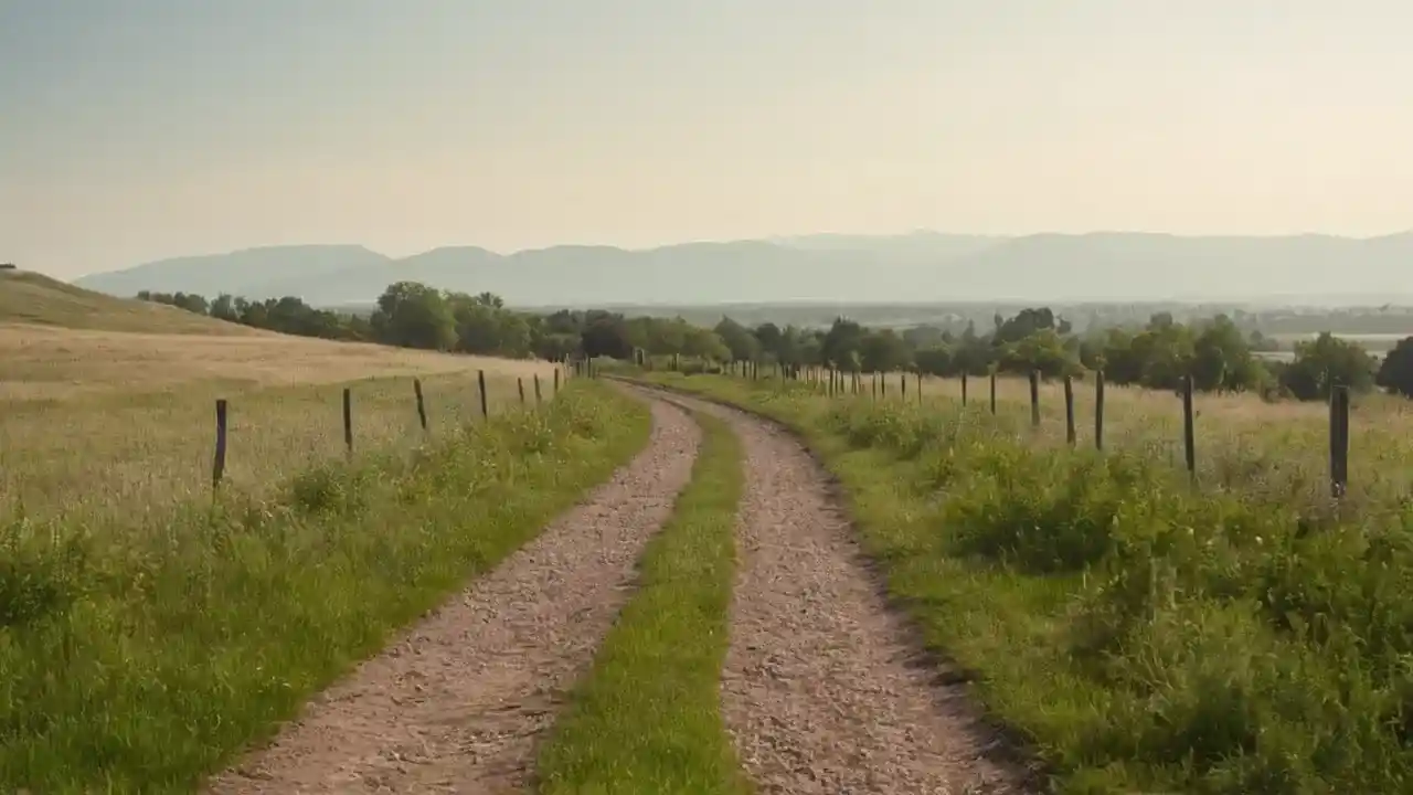 Corredor solitario en paisaje natural