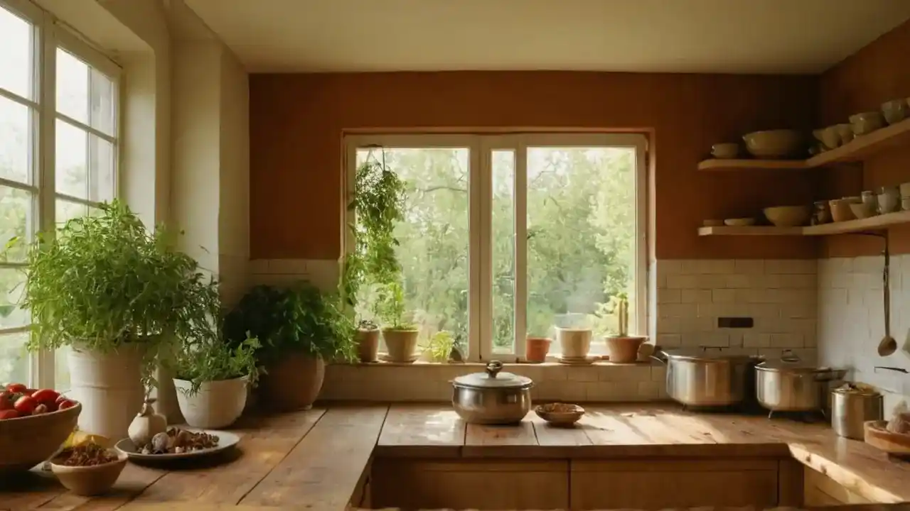 Una cocina cálida, silenciosa y doméstica