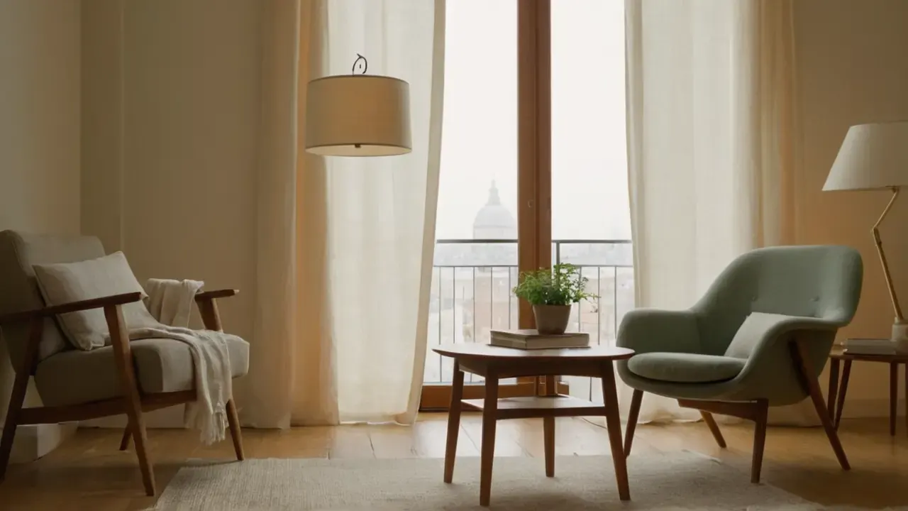 Luz suave, calma y quietud en la habitación