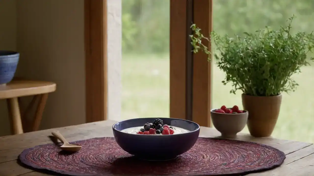 Luz cálida, cocina acogedora y detalle realista
