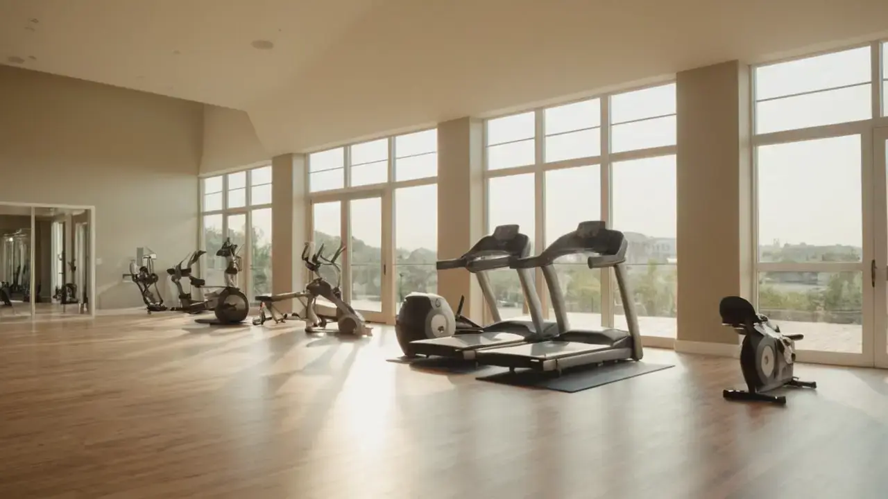 Luz natural ilumina un gimnasio moderno