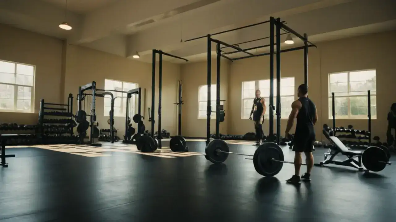 Gimnasio realista: fuerza, luz y movimiento