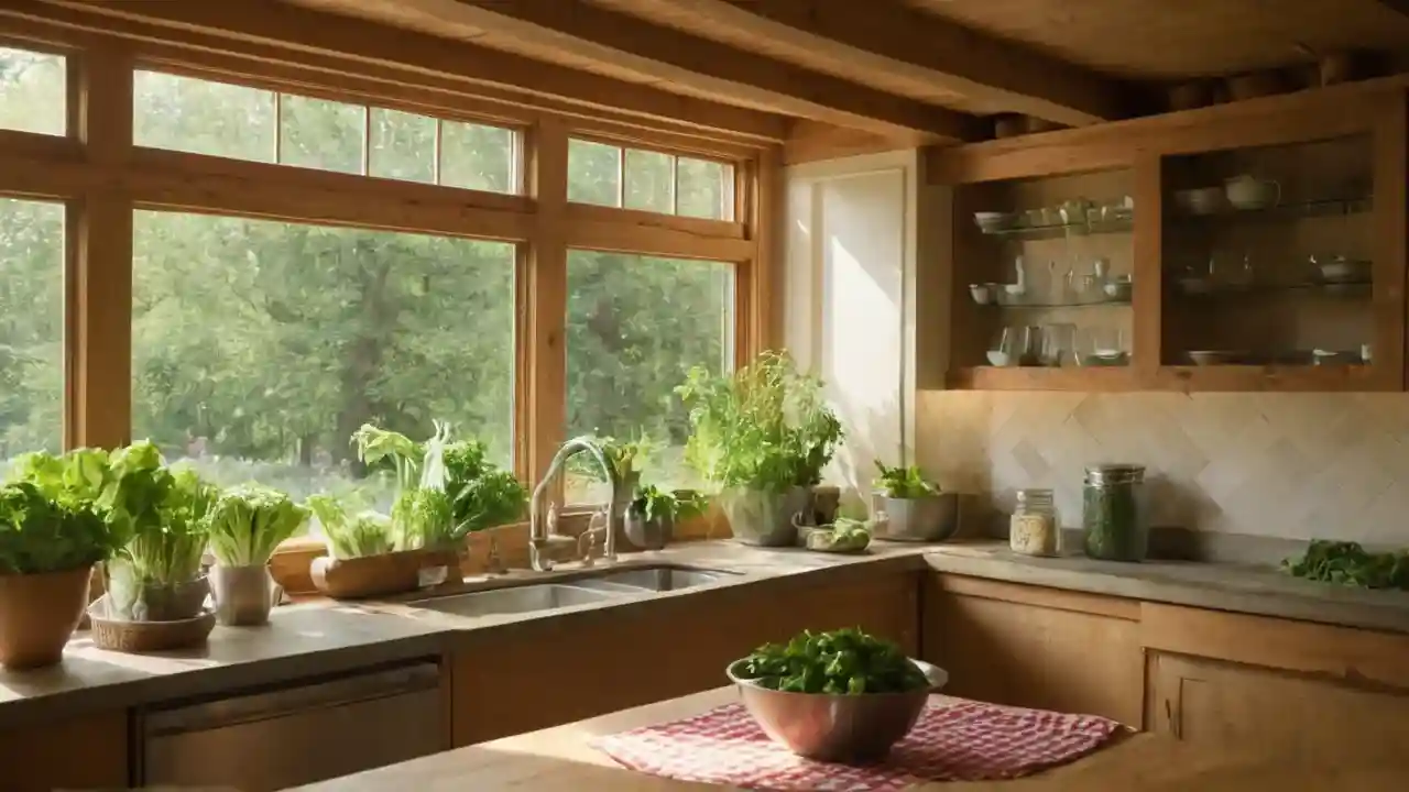 Luz y verduras dan vida a la cocina