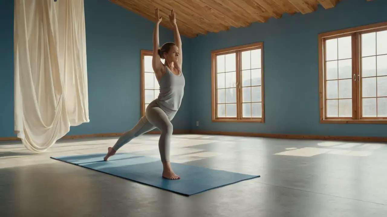 Espacio sereno, luz y yoga
