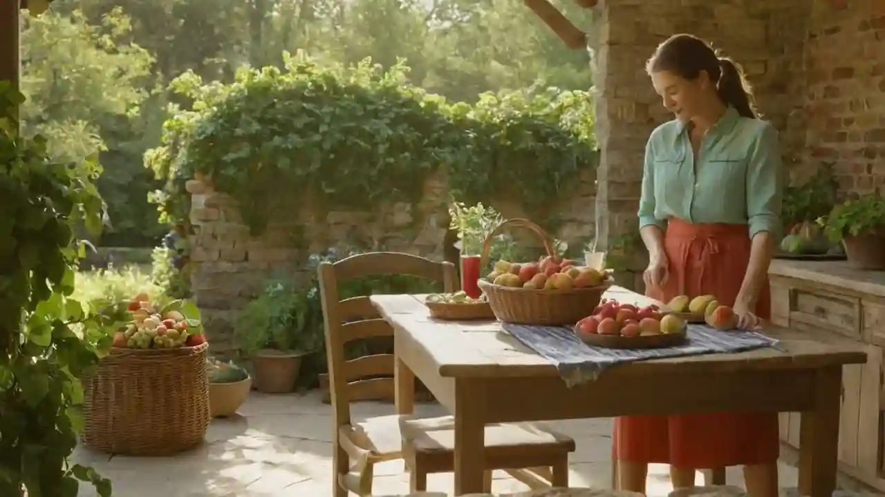 Sol, madera, fruta y calma