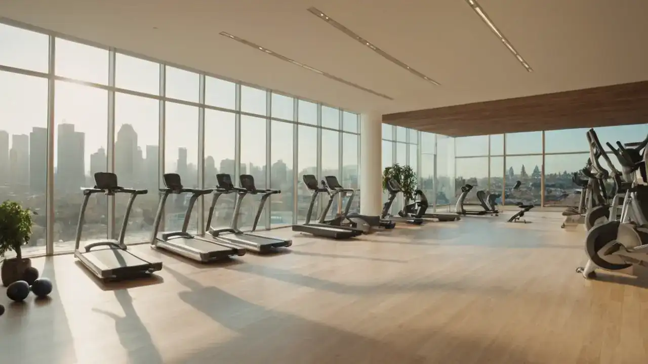 Luz natural ilumina un gimnasio moderno