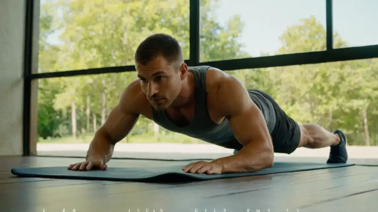 Un hombre levanta peso en calma