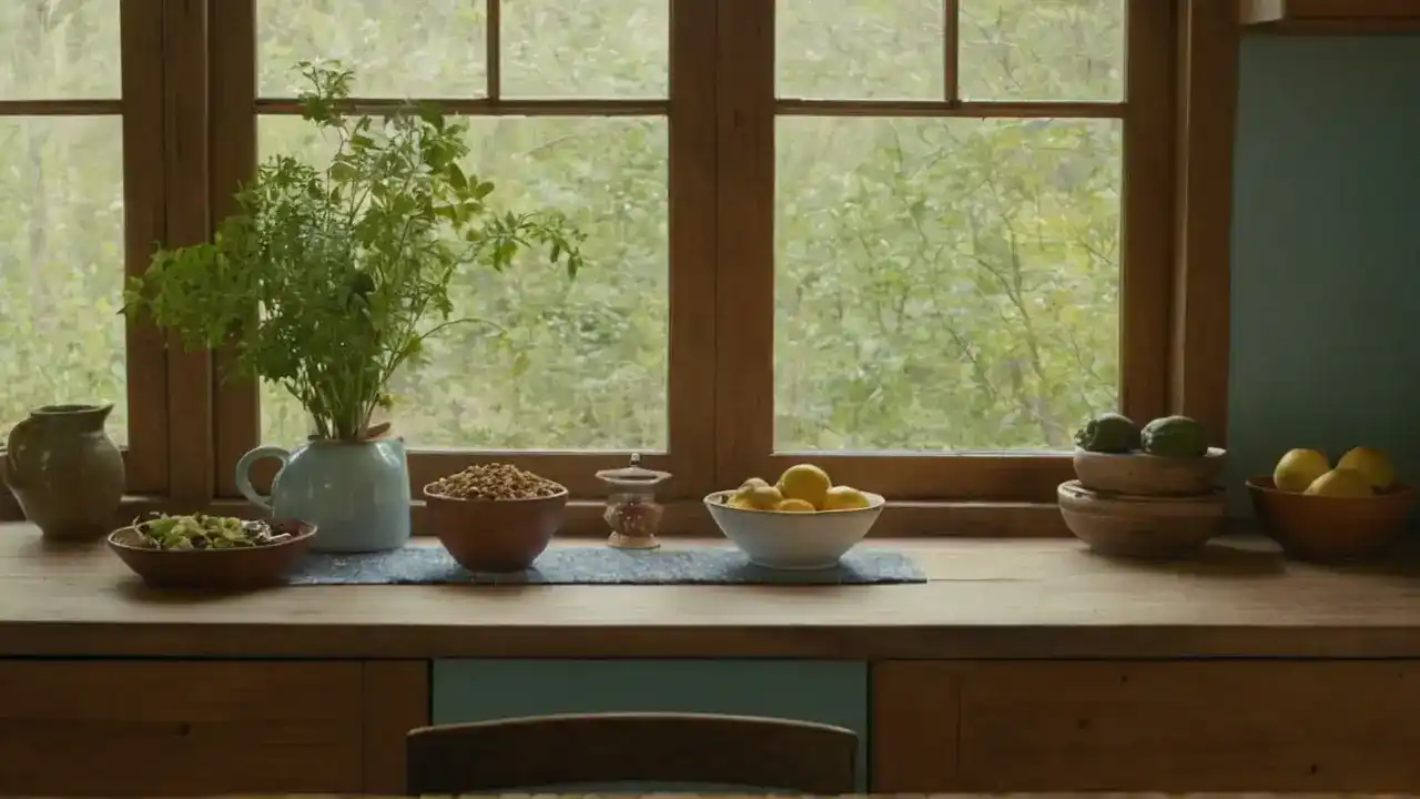 Luz cálida ilumina vida cotidiana serena