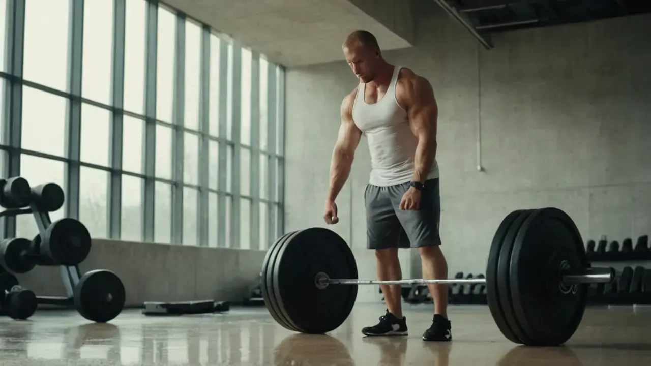 Entrenamiento intenso en gimnasio iluminado