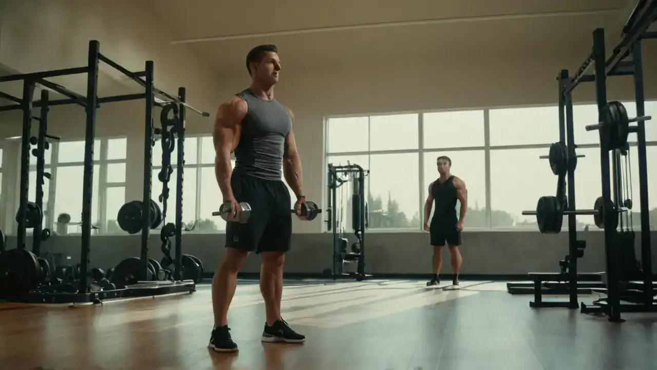 Gym: luz, músculo, espacio y detalle