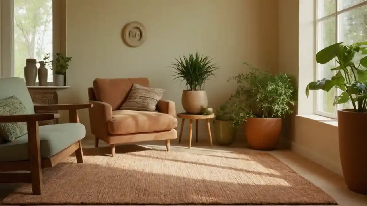 Luz suave ilumina hogar confortable y sereno