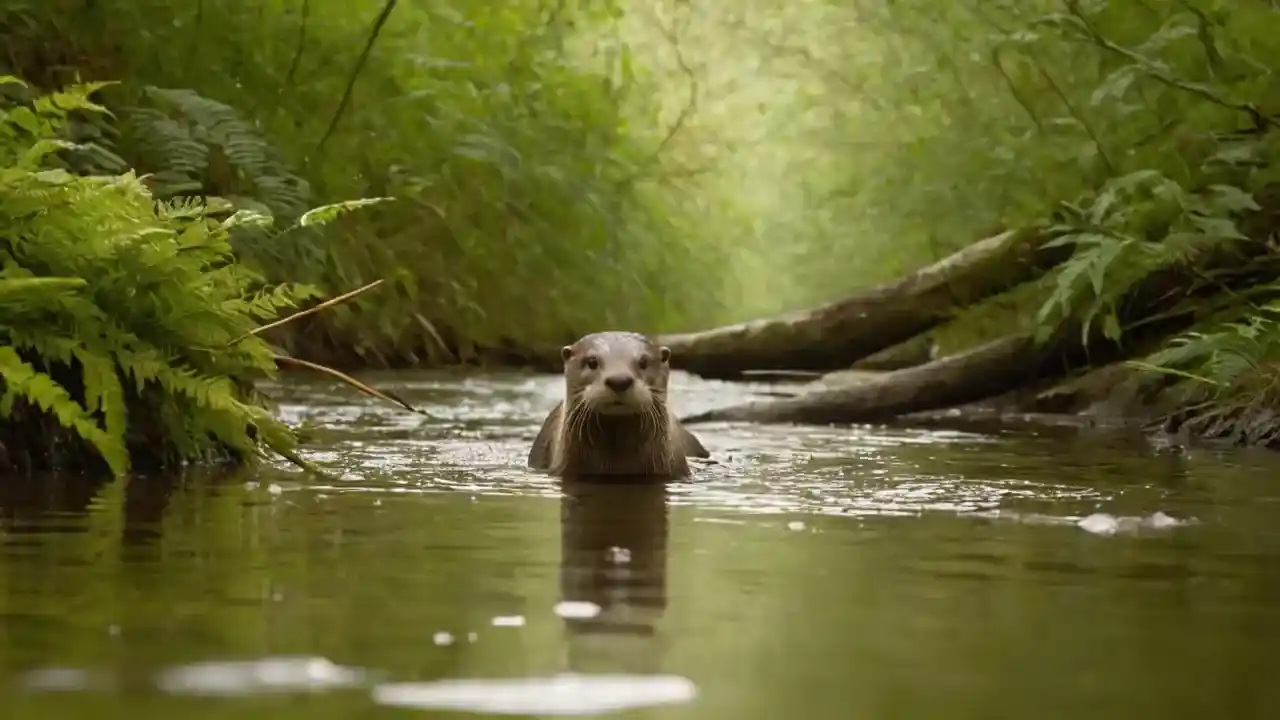 Río sereno, mujer, naturaleza, reflejos, calma