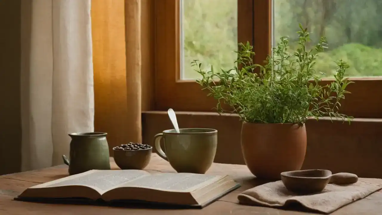 Luz suave, naturaleza, estudio tranquilo