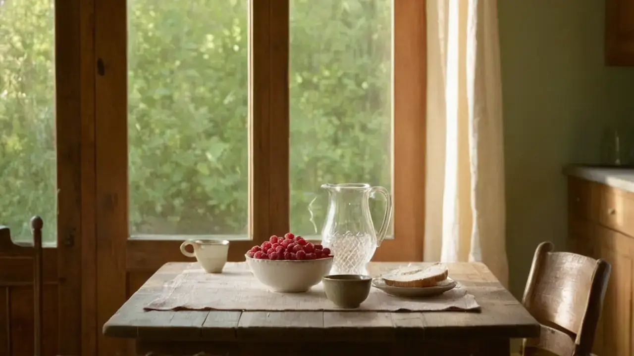 Luz matutina ilumina la tranquilidad doméstica