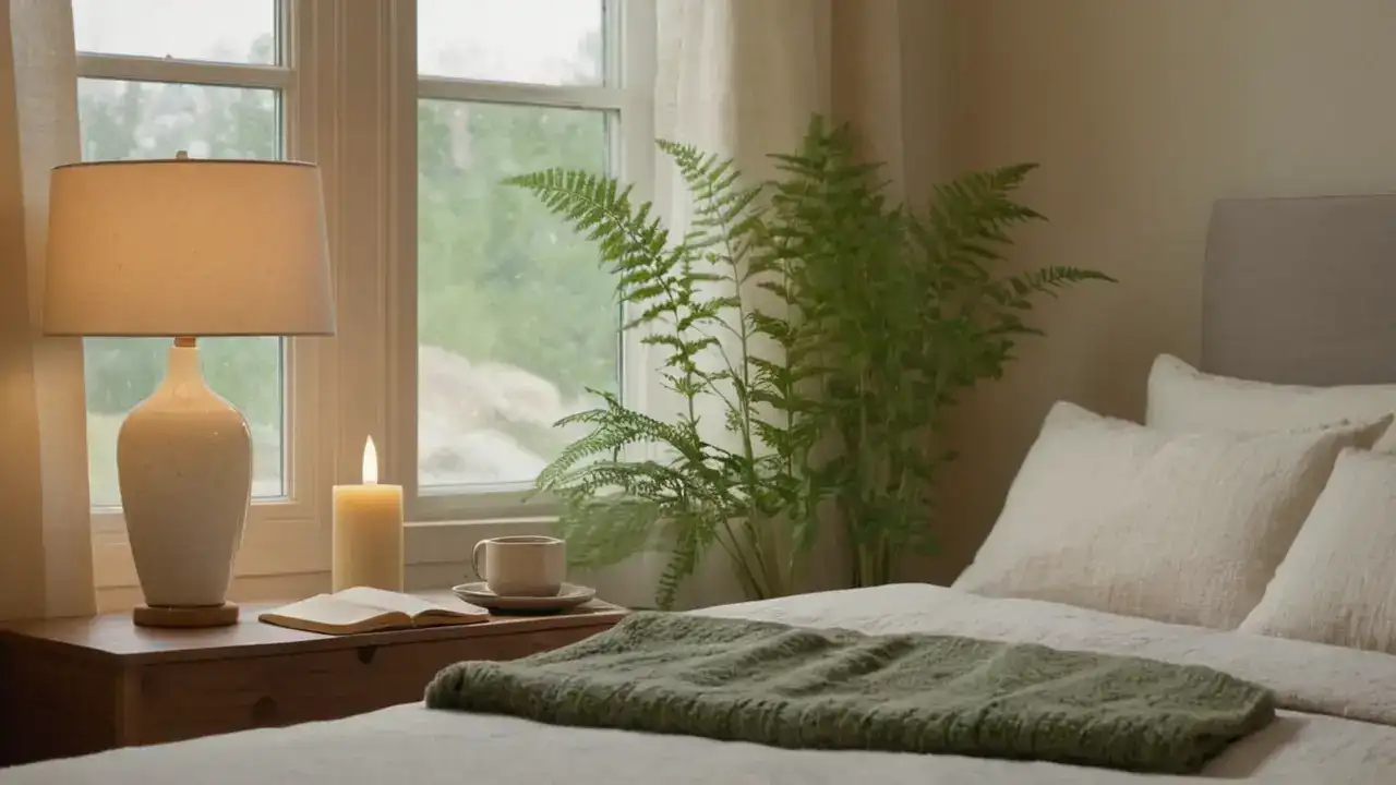 Luz suave, reposo sereno en la habitación