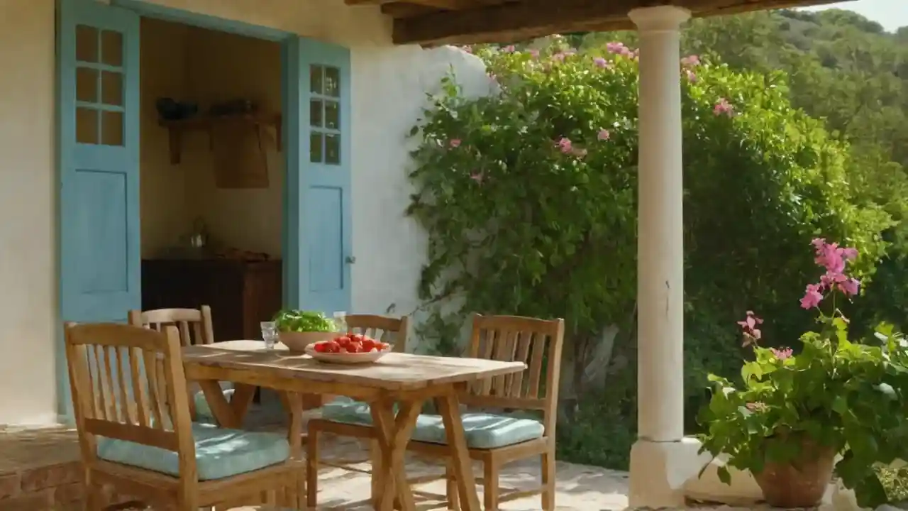 Verano, patio, luz y calma