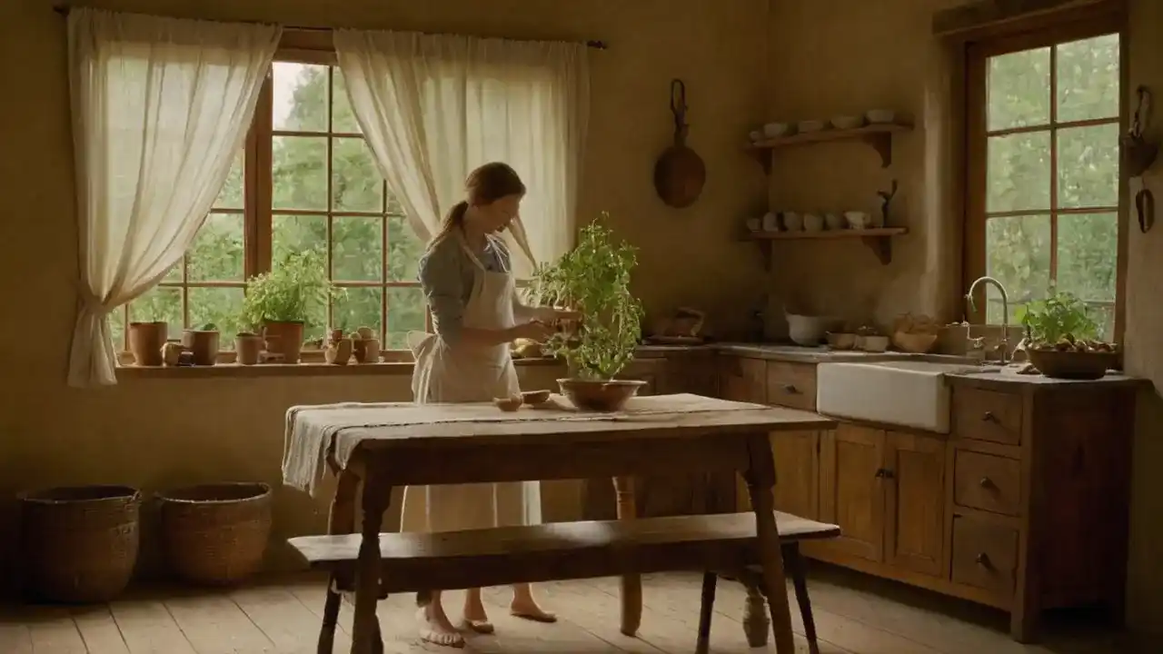 Luz suave, cocina hogareña y calma