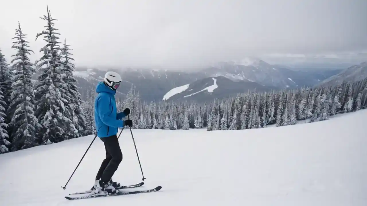 Montañas nevadas, invierno, paisaje sereno
