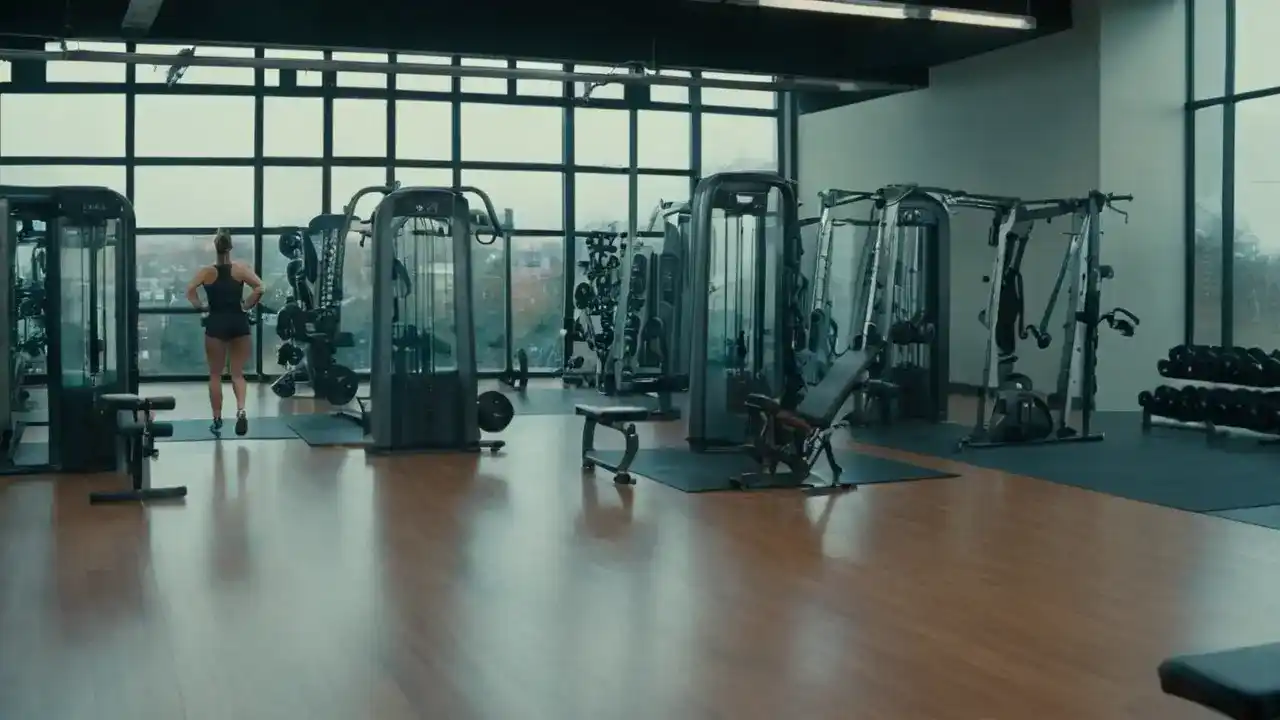 Gimnasio iluminado: potencia y concentración visual