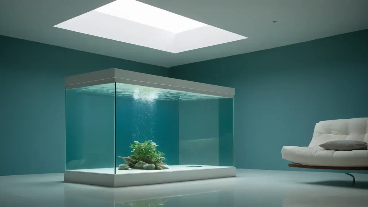 Serenidad acuática, luz suave y reflejos