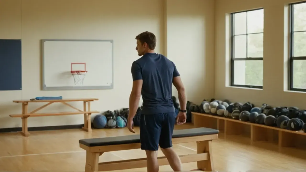 Entrenamiento joven en ambiente iluminado y vibrante