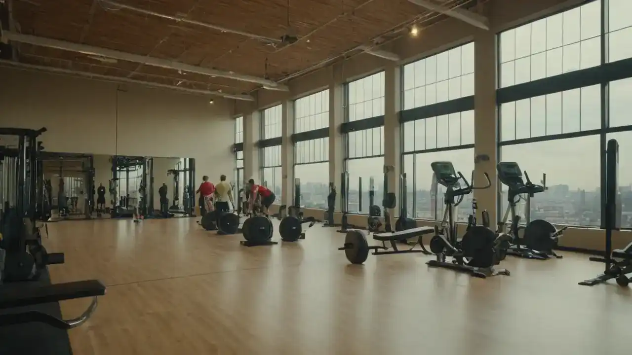 Gimnasio: esfuerzo, luz, y cuerpos en movimiento