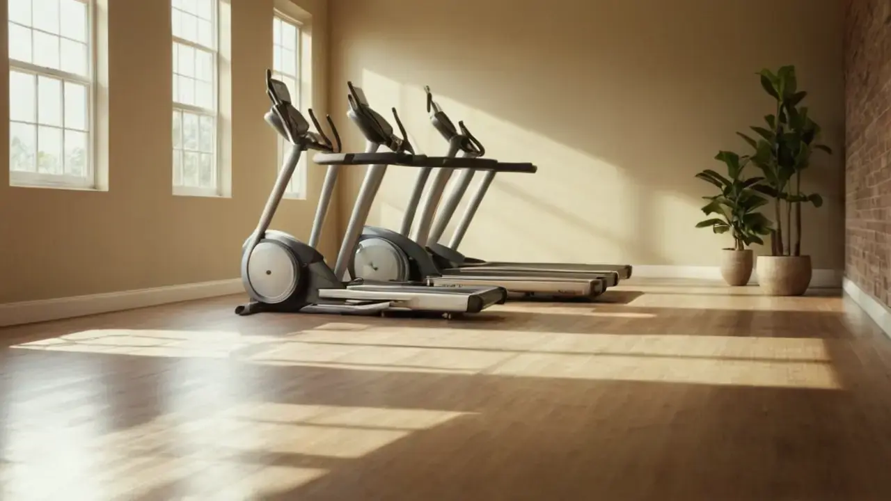 Gimnasio moderno, luz y movimiento