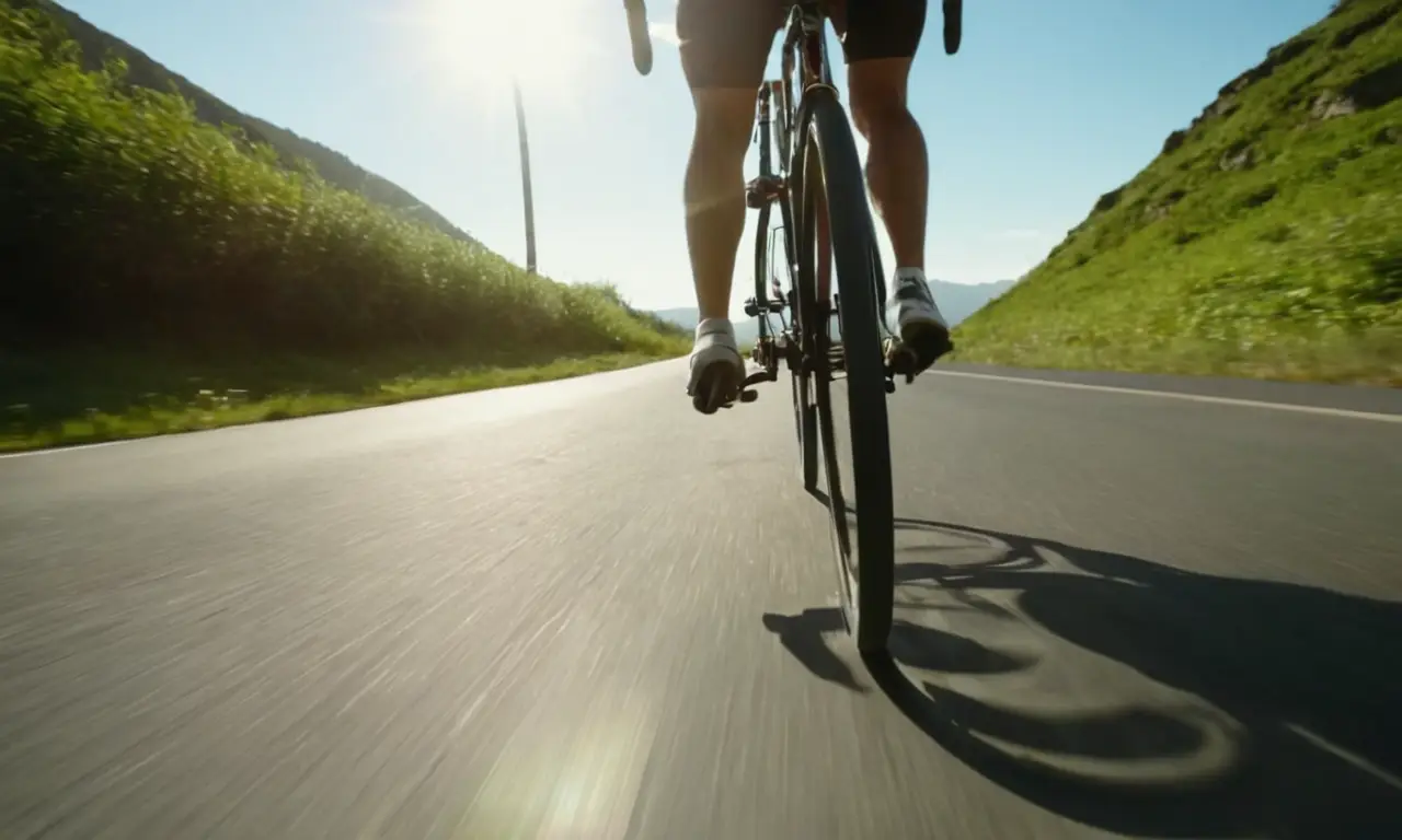 Un ciclista disfruta de un viaje al aire libre