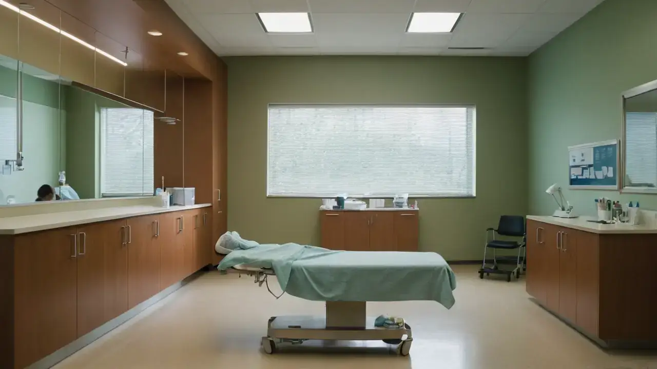 Un consultorio médico sereno y detallado