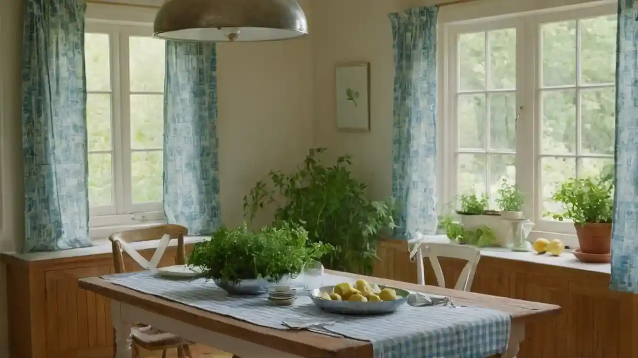 Cocina cálida, luz y quietud