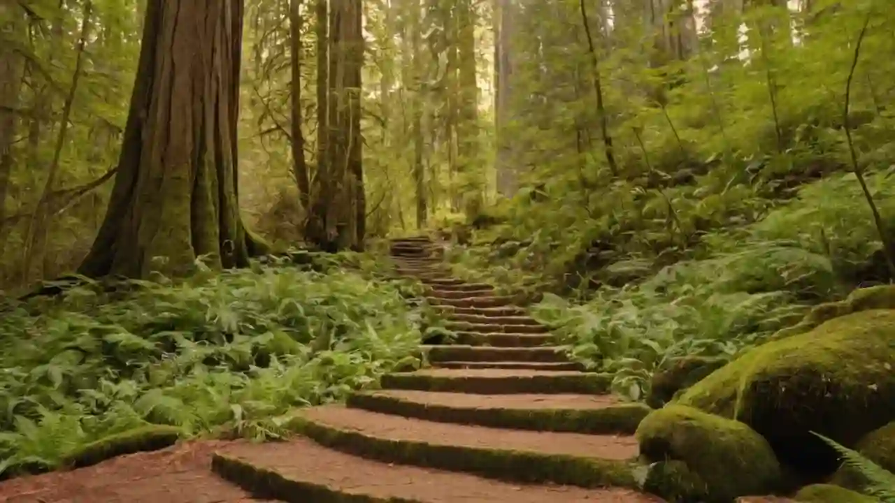 Bosque imponente, luz y misterio