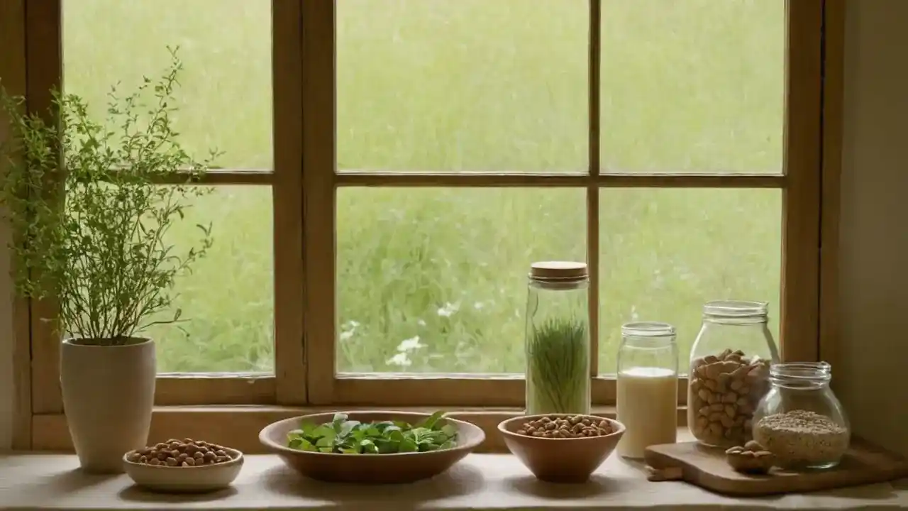 Sol y calma en la cocina rústica