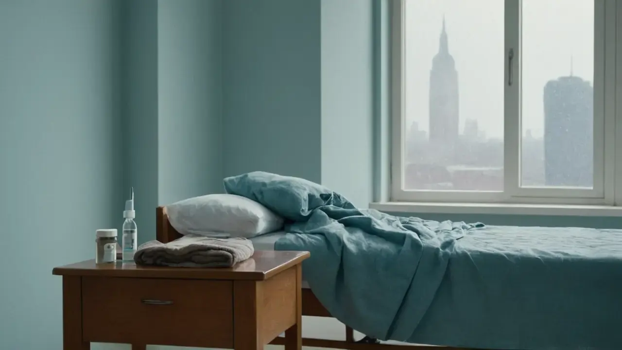 Paciente en hospital, silencio y quietud