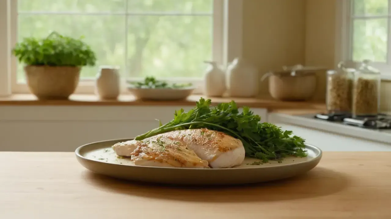 Iluminación cálida, cena tranquila y natural