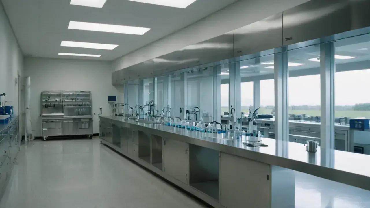 Laboratorio moderno, ciencia y quietud absoluta