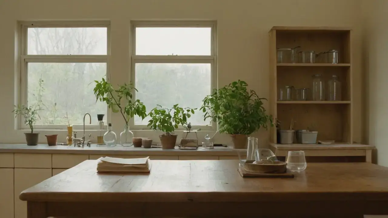 Laboratorio de investigación, luz y concentración