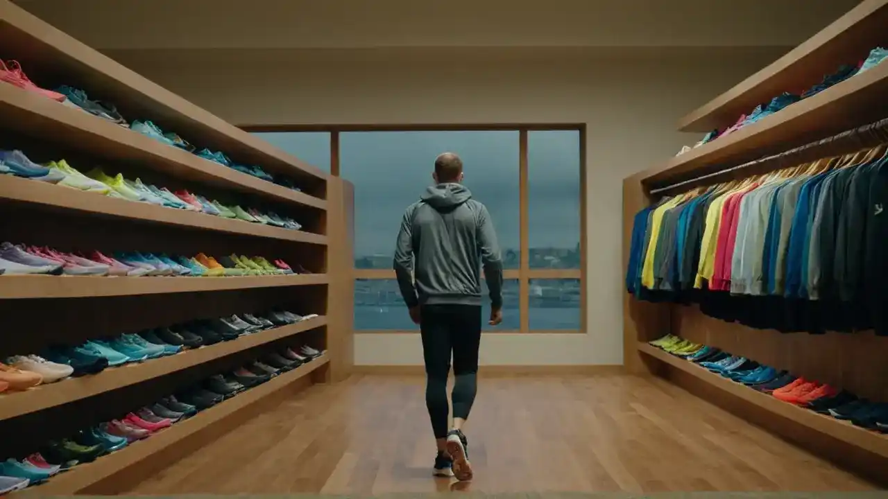 Luz y deporte en un running store