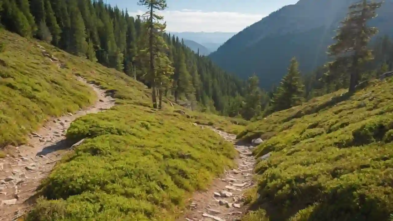 Montaña imponente, corredor, inmensidad serena