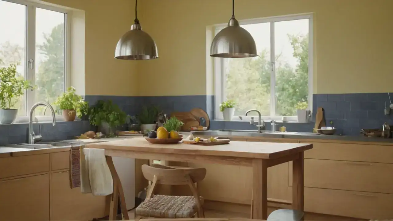 Cocina soleada, detalles sencillos y naturales