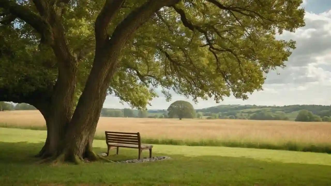 Campo tranquilo, luz, y quietud serena