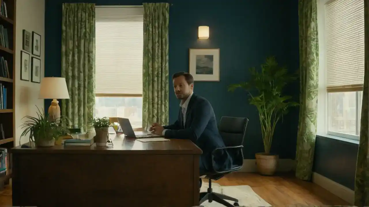 Oficina tranquila, luz y concentración