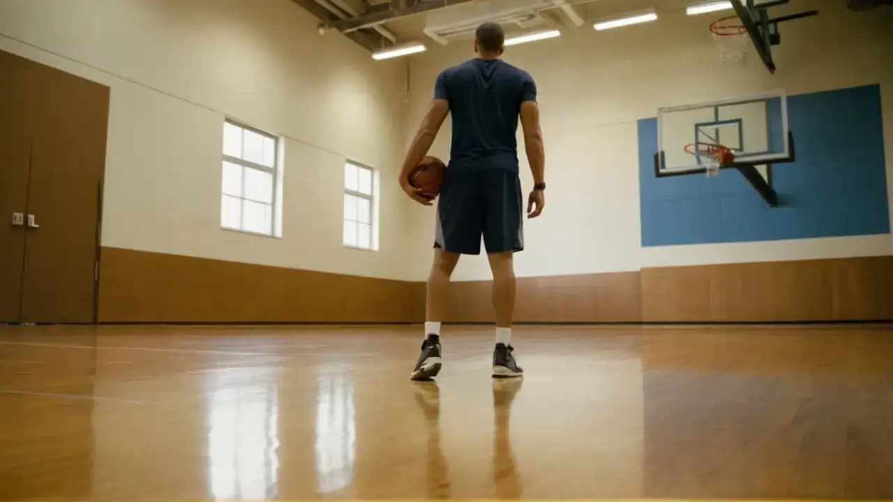 Gimnasio iluminado, movimiento y espacio