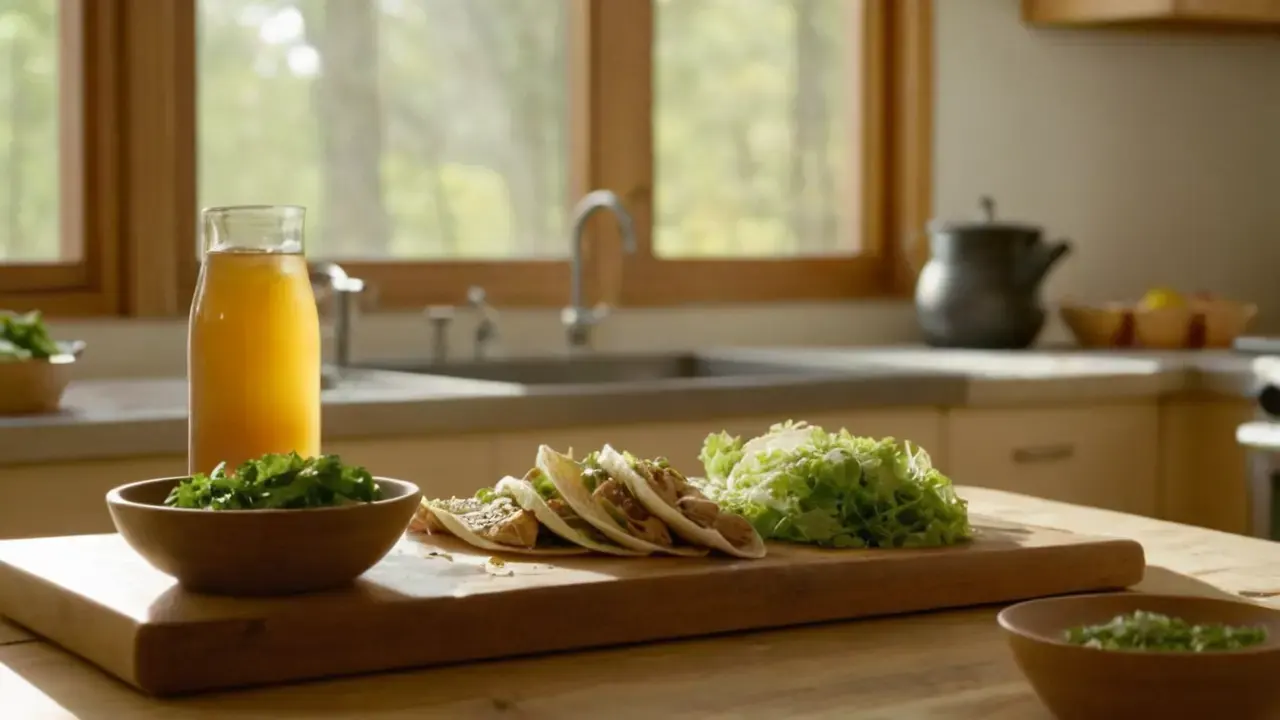 Luz cálida, cocina, vida cotidiana