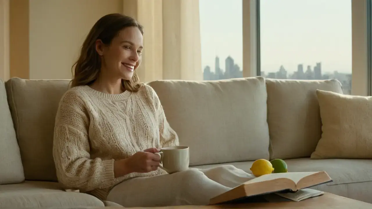 Luz cálida, hogar sereno y calma